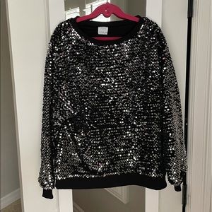 NWT Zara Girls Sequin Sweatshirt Size 11-12